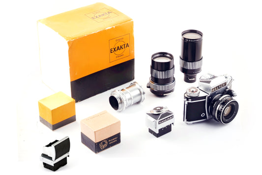 Exakta varex 11b + 50mm 2.0 , 135mm 2.0 , 240mm 4.5  boxed